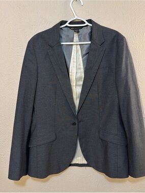 A/X Armani Exchange Dark Gray Single-Button Blazer